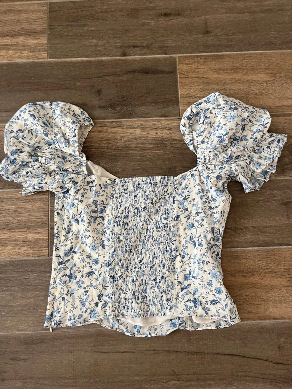 NEW Reformation Marin Puff-Sleeve Blouse Size 10